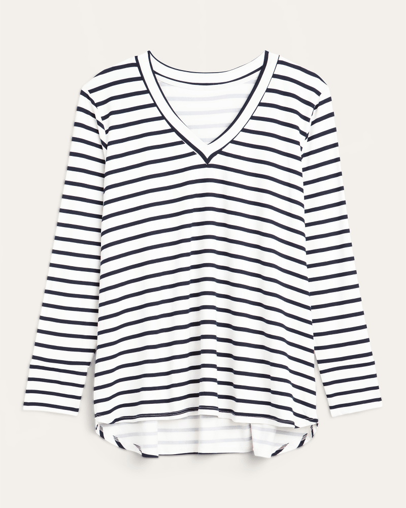 Front of plus size Maci Featherweight Brushed Knit Long Sleeve Top by Molly&Isadora | Dia&Co | dia_product_style_image_id:173893
